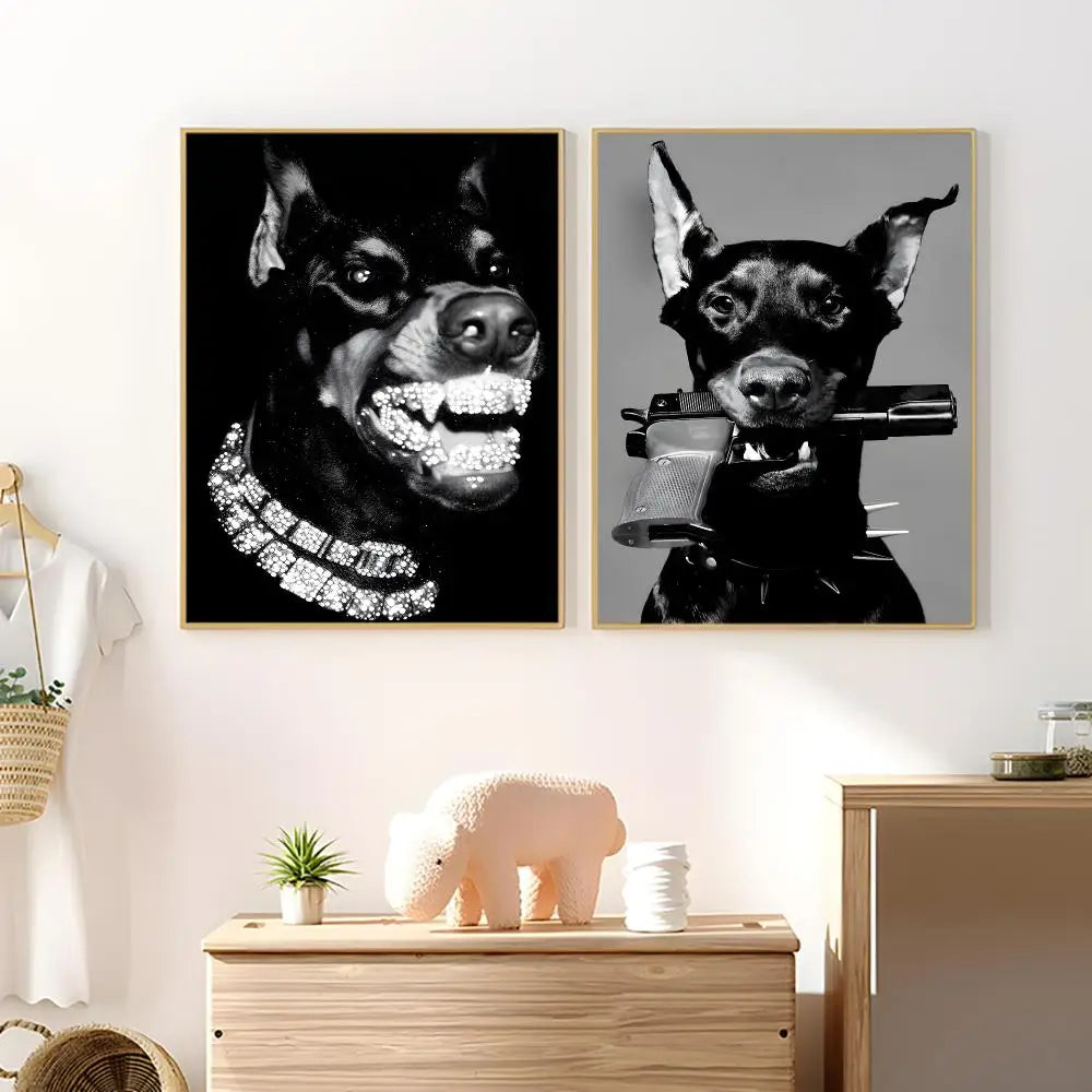 Doberman Pinscher PVC Wall Sticker – Waterproof Home Décor