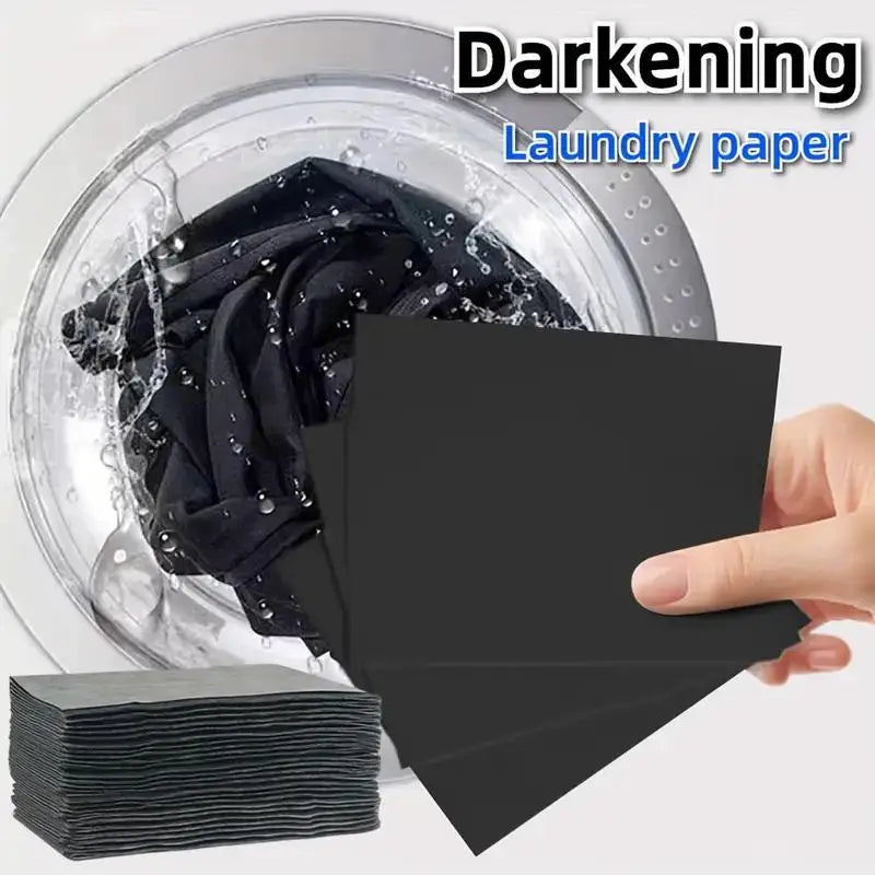 Black Color Enhancer Laundry Sheets – Anti-Fade, 5–30 Pack