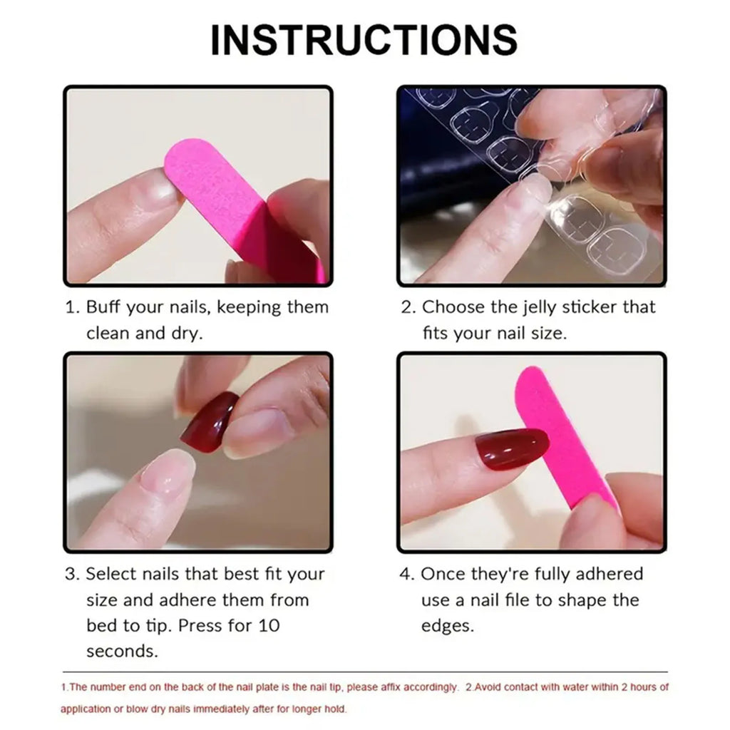 Stiletto Press On Nails – Rhinestone Crystal Pearl False Tips