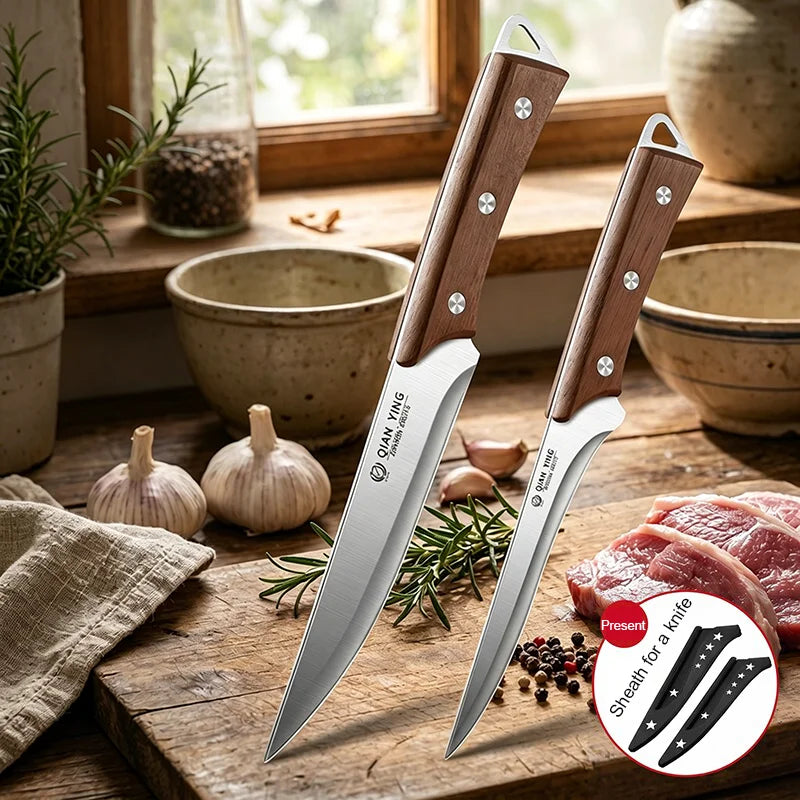 Professional Boning Knife – Sharp Blade & Wood Handle | 22cm