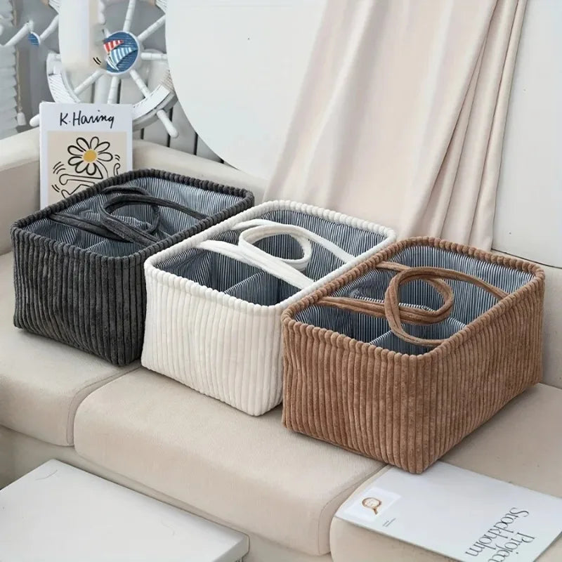 Large Bohemian Storage Basket | Multi-Compartment Organizer