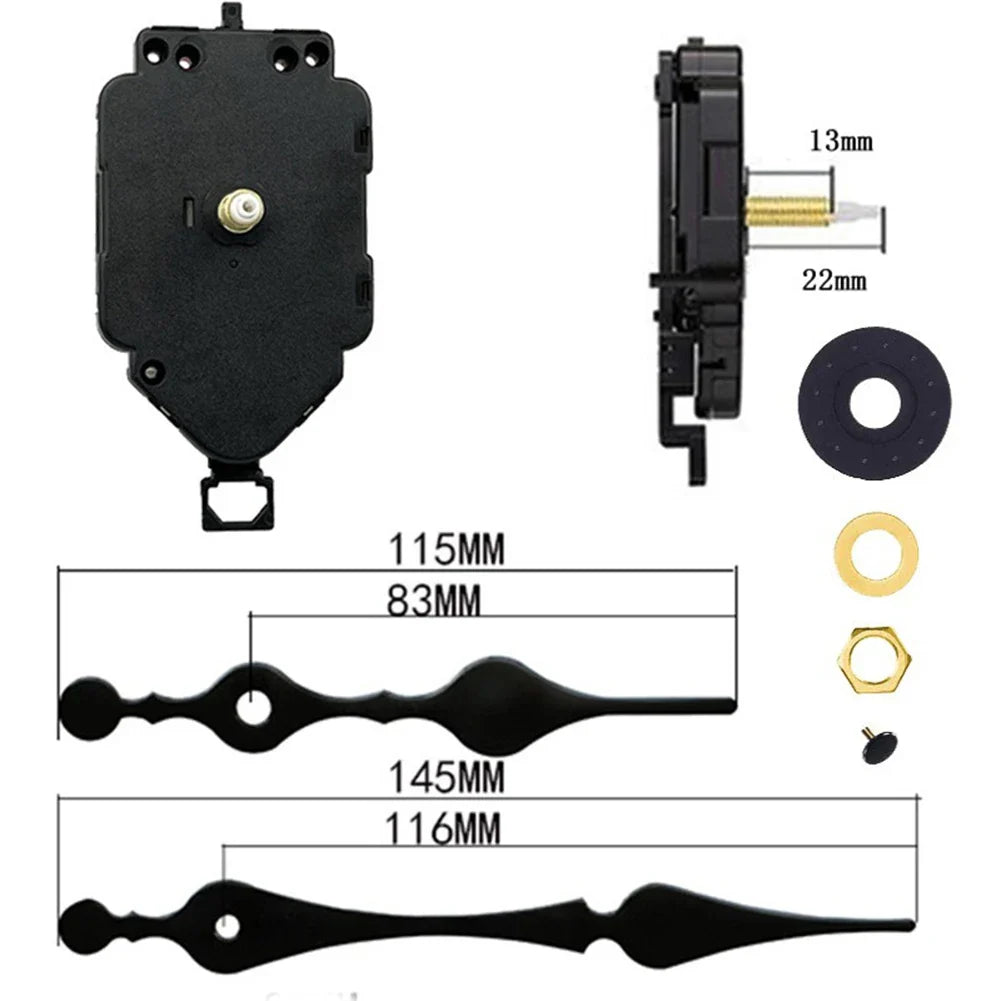DIY Quartz Clock Movement Kit – 22mm & 23.5mm Long Shaft