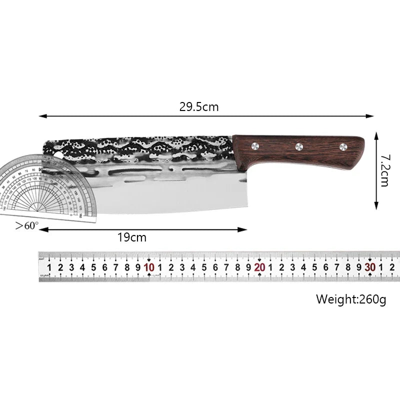 Forged Full Tang Nakiri Cleaver – Stainless Steel Chef Knife