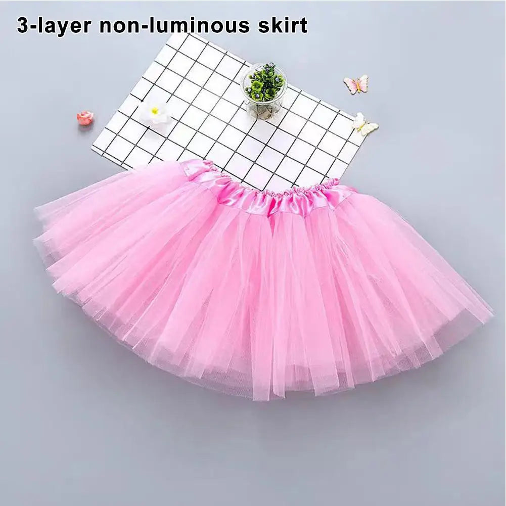 Girls' 3-Layer Tulle Tutu Skirt – Ballet & Party Ages 2–8