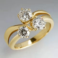 Huitan Triple CZ Ring for Women – Wedding & Engagement Jewelry