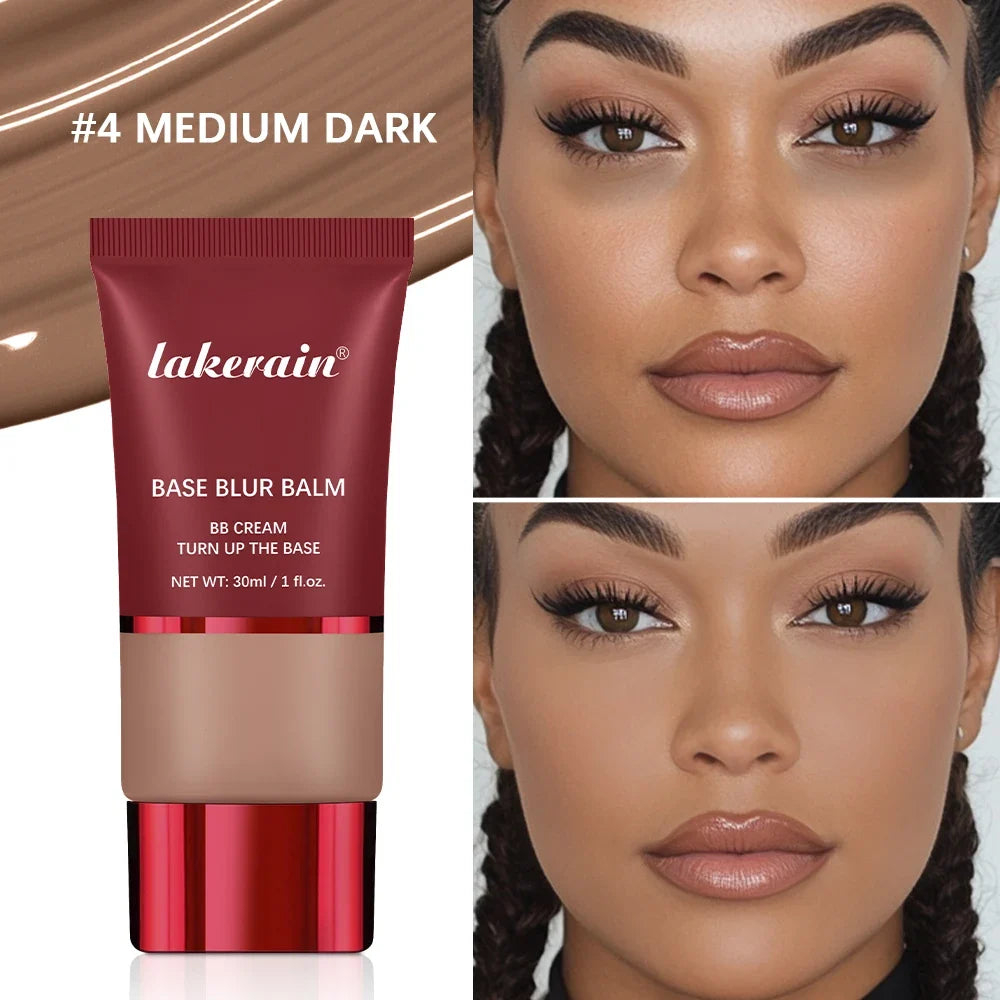 Lakerain Matte Liquid Foundation & Puff – Waterproof Oil Control