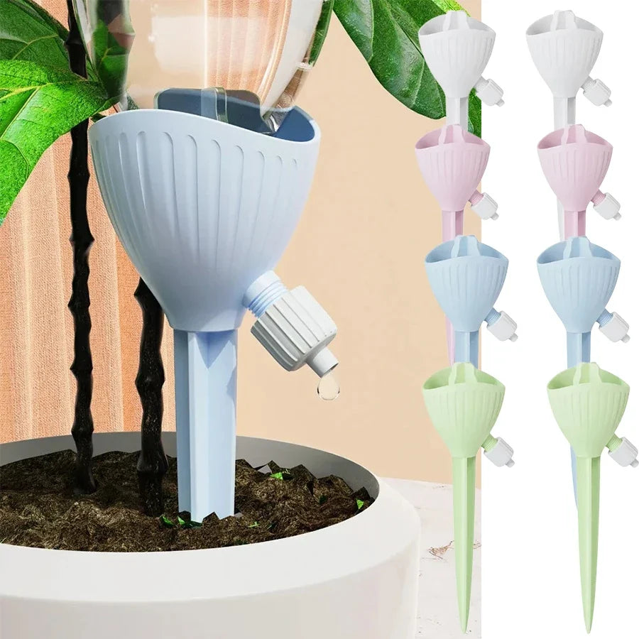 4-Pack Adjustable Self Watering Spikes | Auto Drip Irrigation