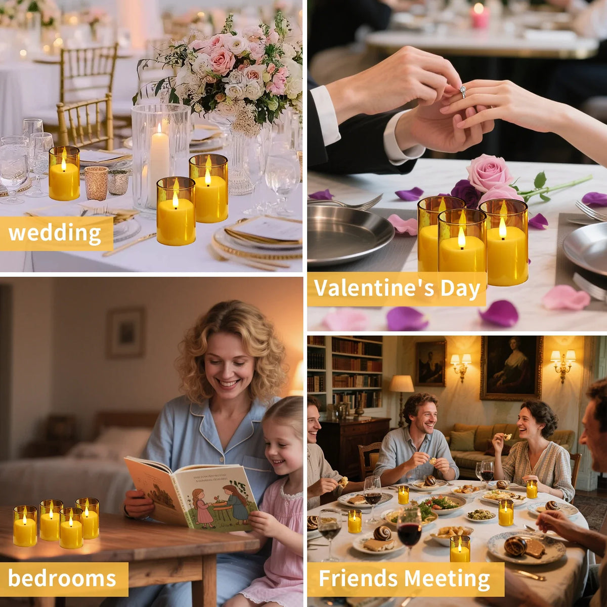 Flameless LED Candles 3D Wick with Remote, Timer & Lampshade