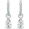 Huitan Water Drop CZ Dangle Earrings – Silver Bridal Jewelry