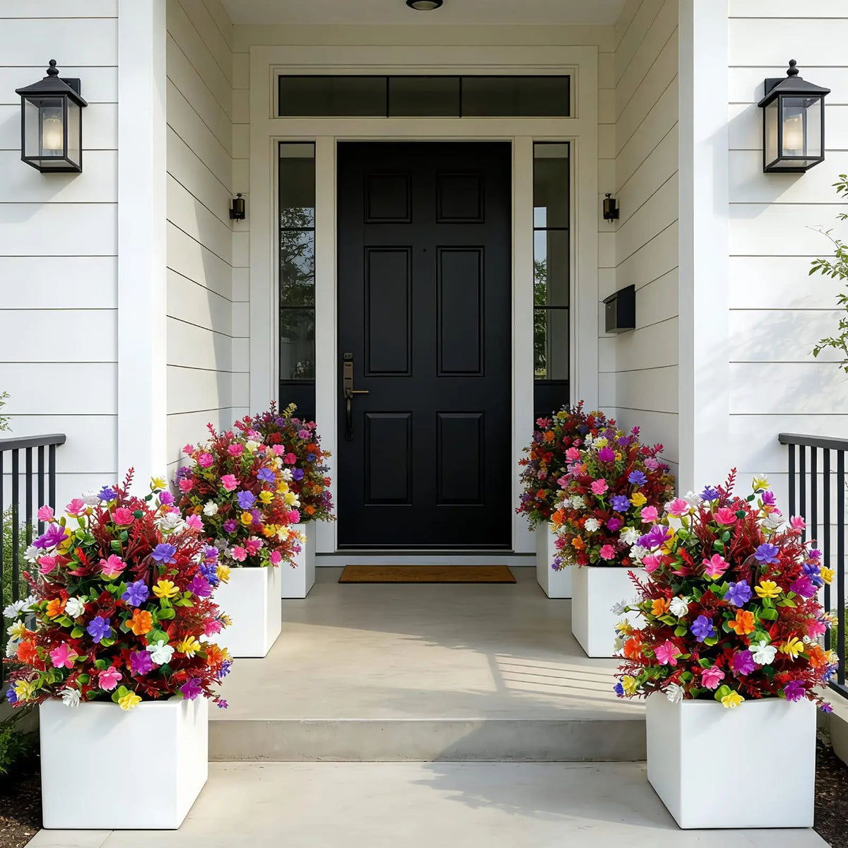 UV Resistant Artificial Flower Garden Stakes | All-Season Decor