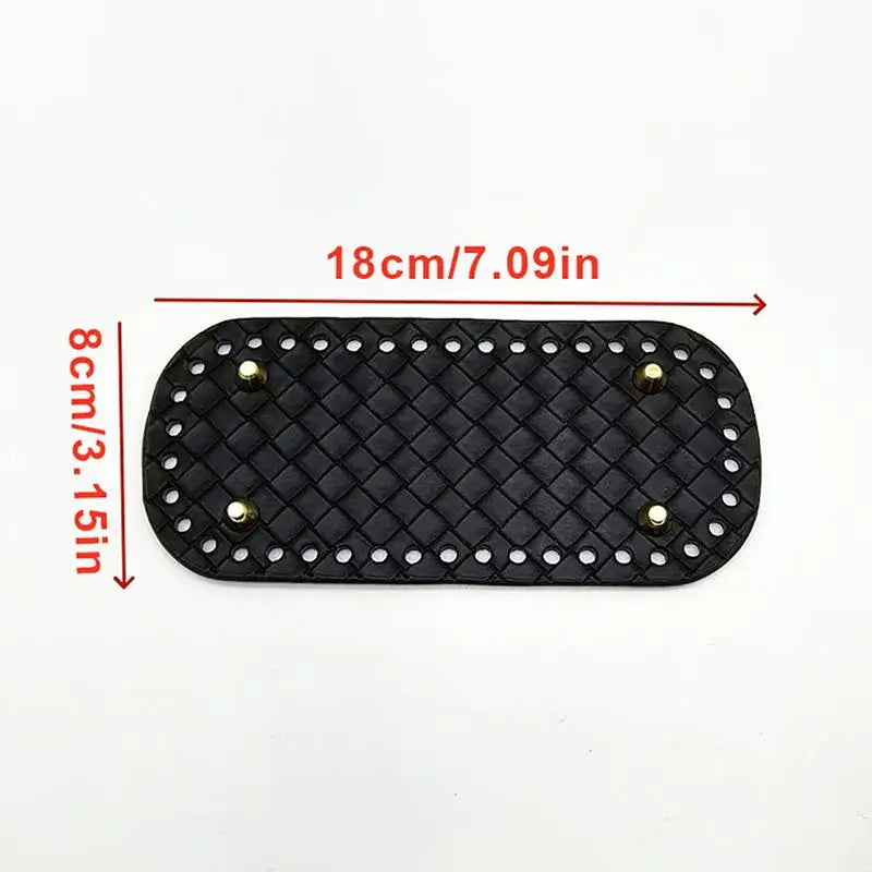 Woven Leather Bag Base 18x8cm | DIY Crochet Purse Bottom
