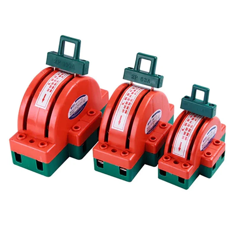 DPDT Knife Disconnect Switch 2 Pole Double Throw 32A 63A 100A