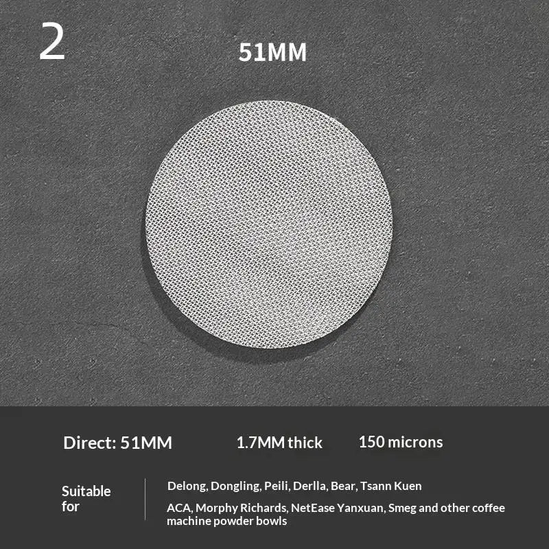 51/53/58mm Coffee Puck Screen – 316 Stainless Steel Mesh