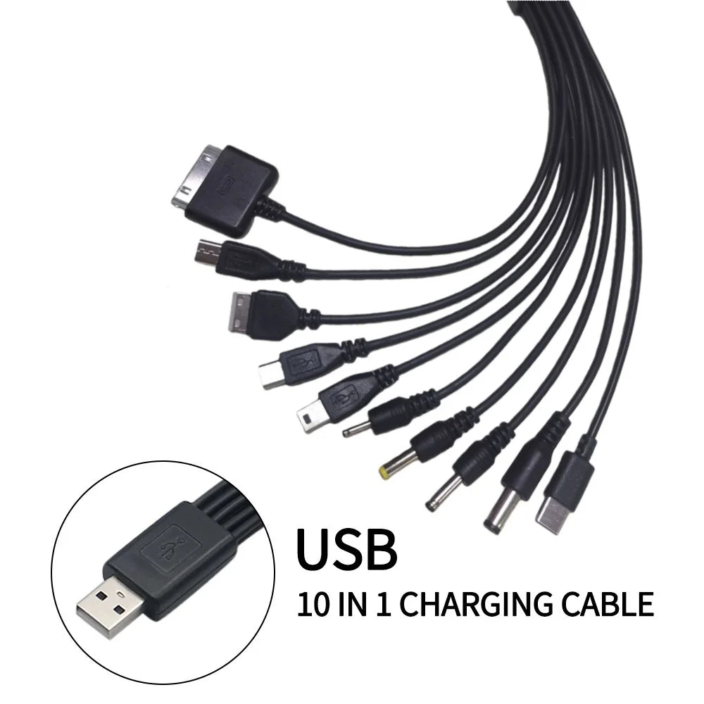 10-in-1 Multi USB Charging Cable | Micro HDMI Mini 3.5mm