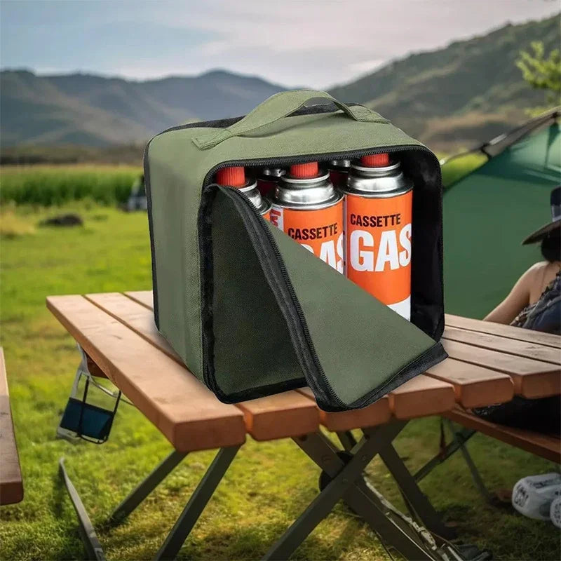 Camping Gas Canister Organizer Bag Carry Multipurpose Outdoor Picnic