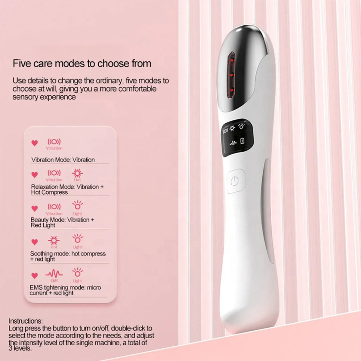 Red Light EMS Eye Lift Wand | Vibrating Eye Massager