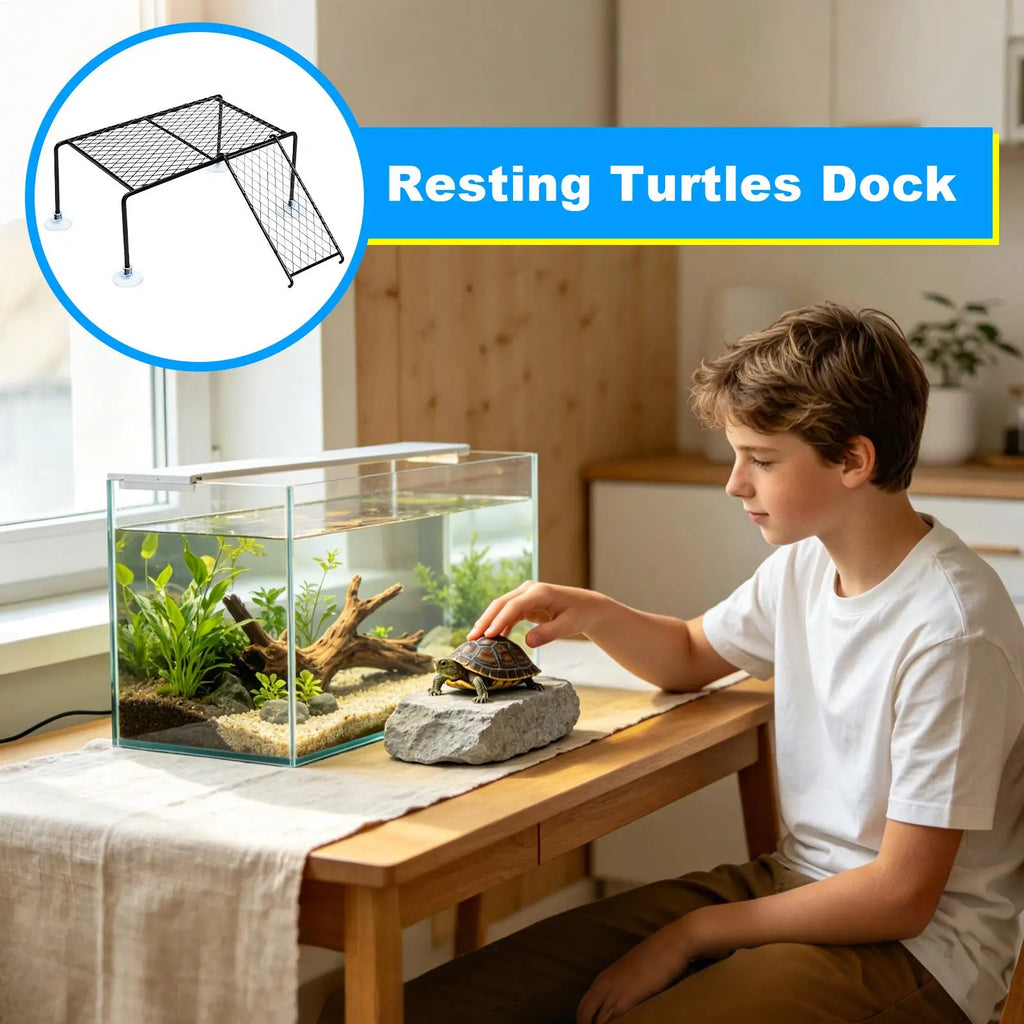 Turtle Basking Dock with Suction Cup | Aquarium Ramp Platform