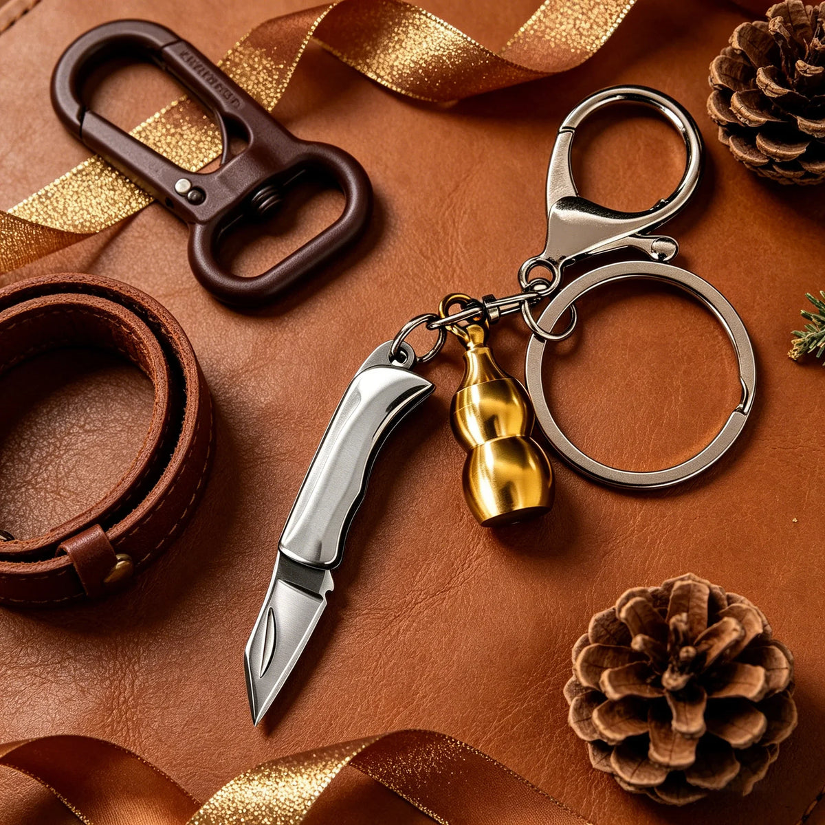 Portable Folding Pocket Knife – EDC Keychain Utility Tool