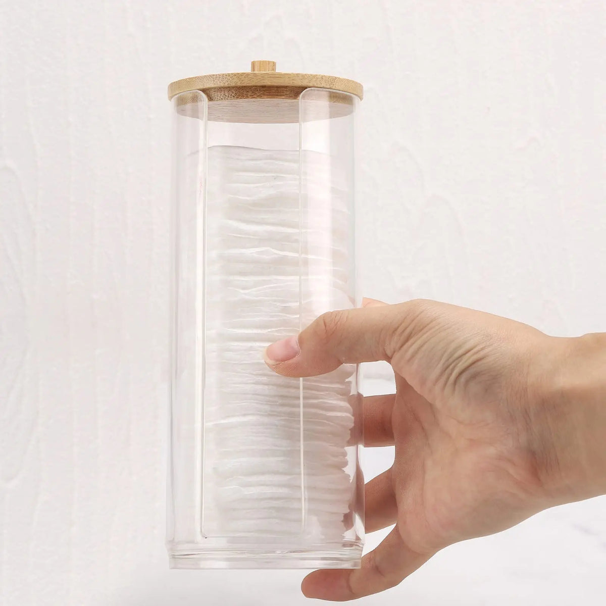Cotton Pad Holder Bathroom Makeup Organizers Containers Canister