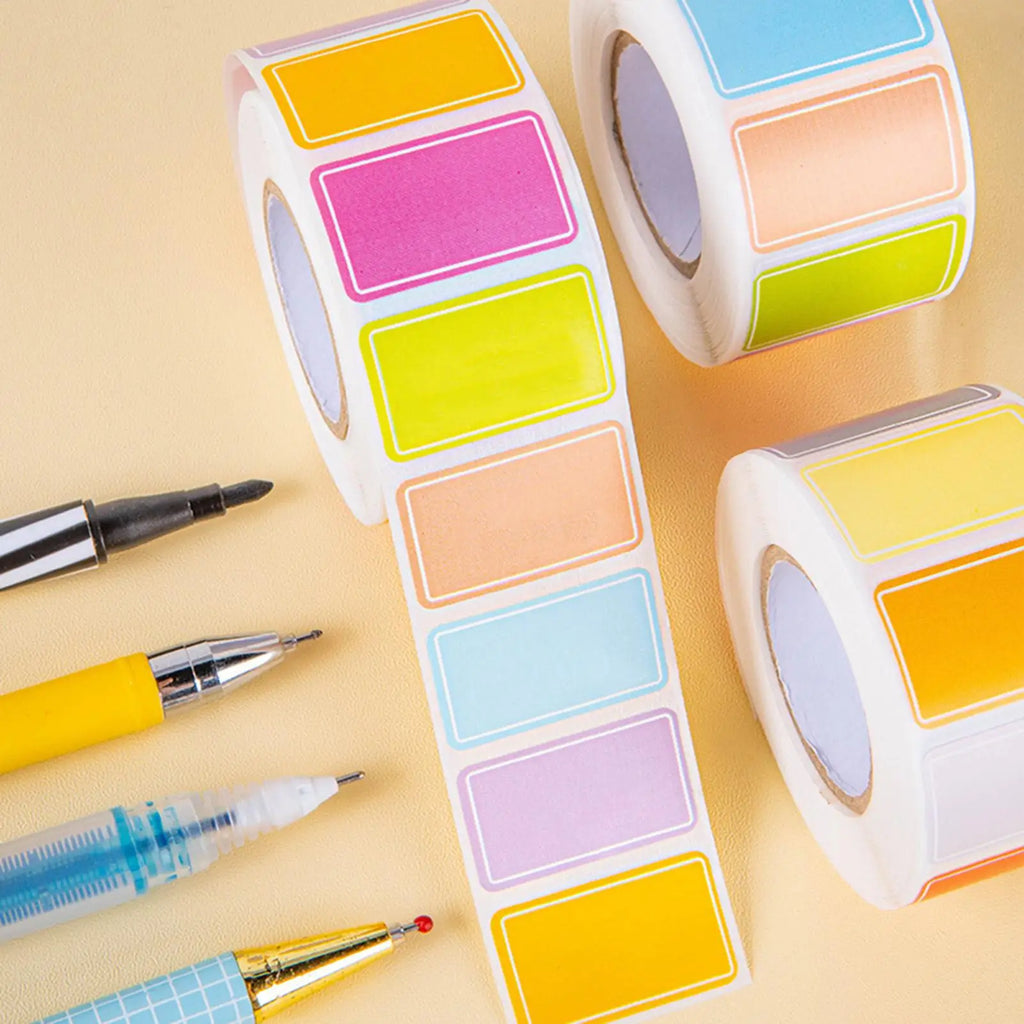 500-Pack Colored Waterproof Label Stickers – Food, Name & Date