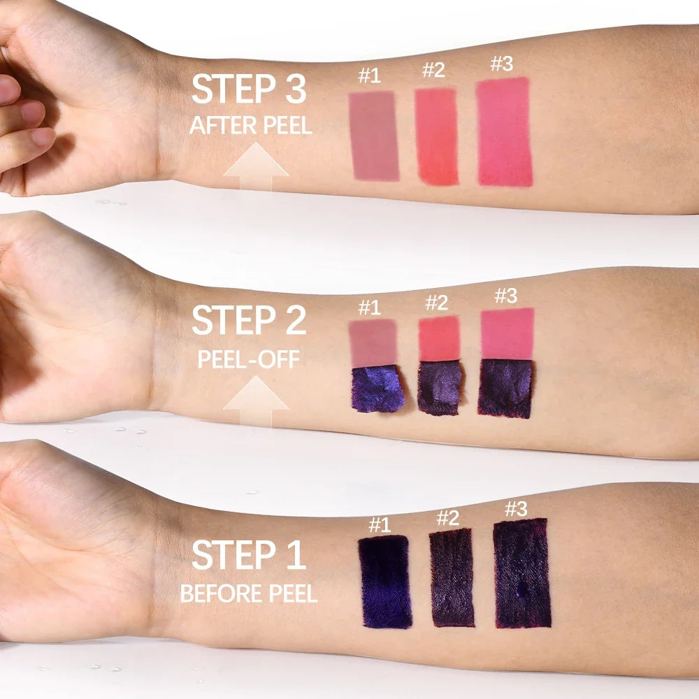 Lakerain Peel-Off Lip Stain – Waterproof Matte Lip Tint