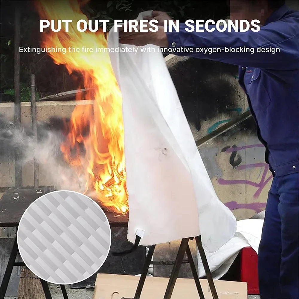 Emergency Fire Suppression Blanket 1mx1m – Portable Fireproof Mat