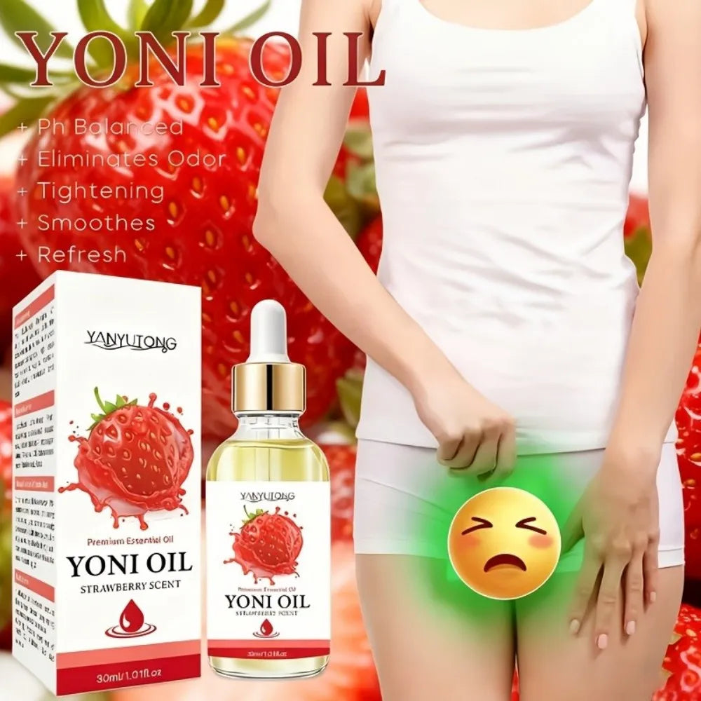 Yoni Oil 30ml – Strawberry Scented Natural pH Balance & Odor Relief