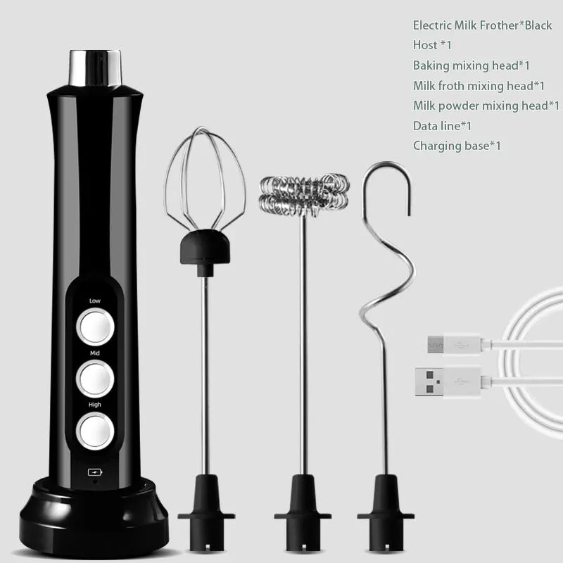 BALASHOV 3-in-1 Rechargeable Milk Frother & Coffee Wand