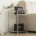 Modern Stainless Steel Side Table & Nightstand Shelving Unit