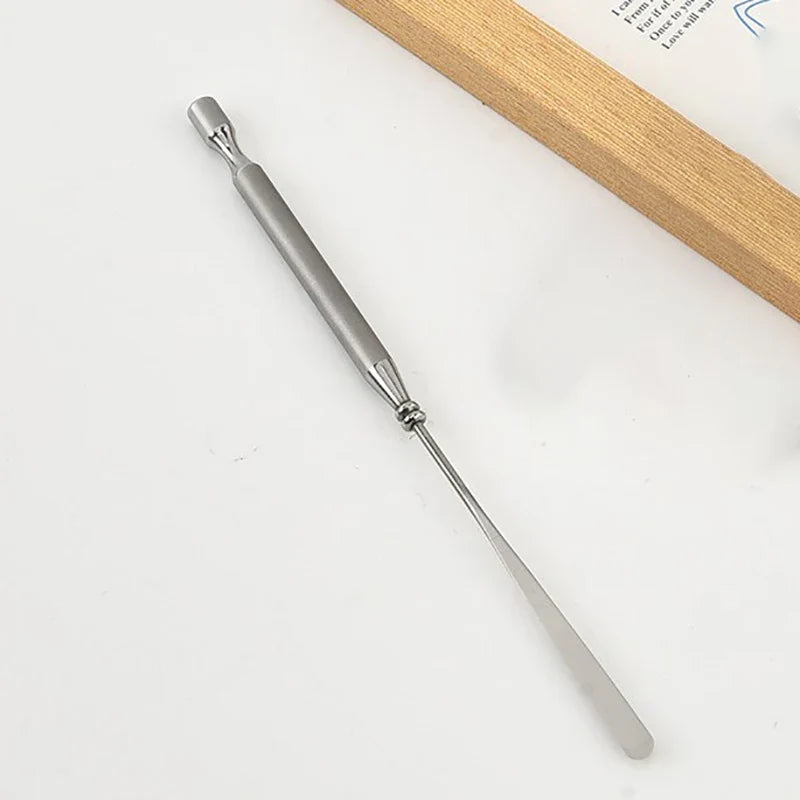 Stainless Steel Nail Art Gel Spatula & Pigment Mixing Tool