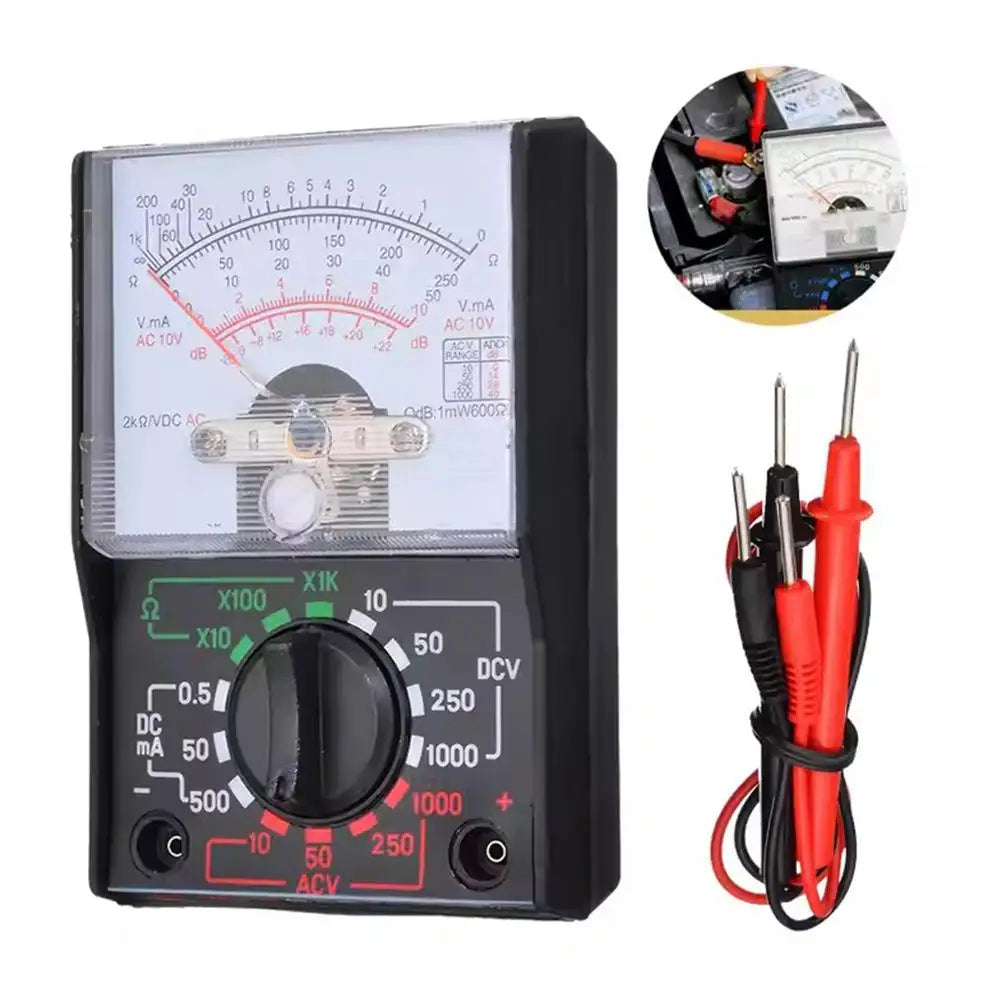 Pocket Analog Multimeter – AC/DC Voltage & Ohm Tester 110A