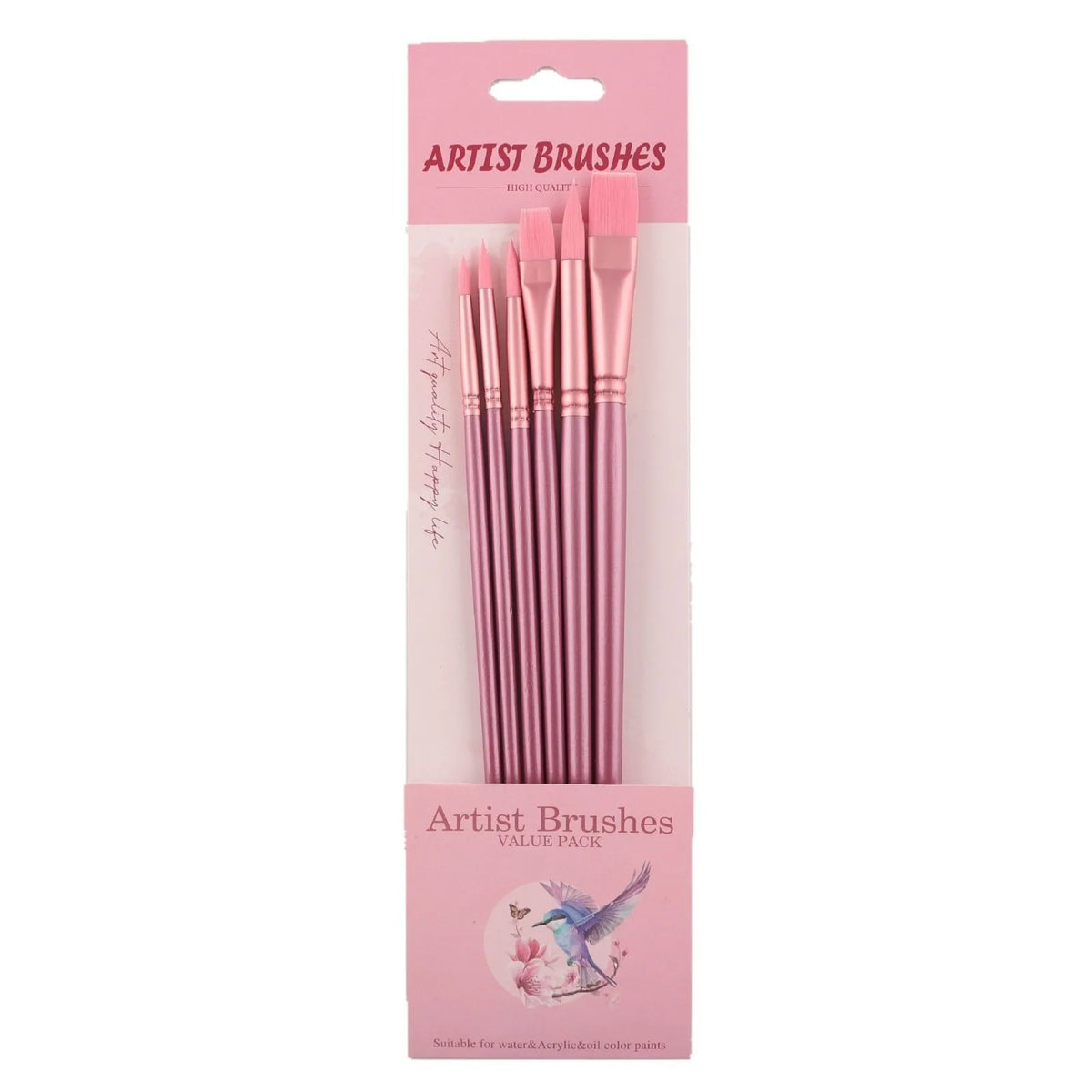 Bview Art 4 Professional Watercolor Brush Macaron Colors Nylon Hair