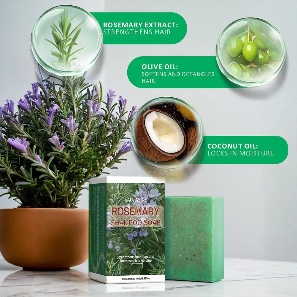 Rosemary Shampoo Bar – Organic Solid Shampoo for Hair Growth