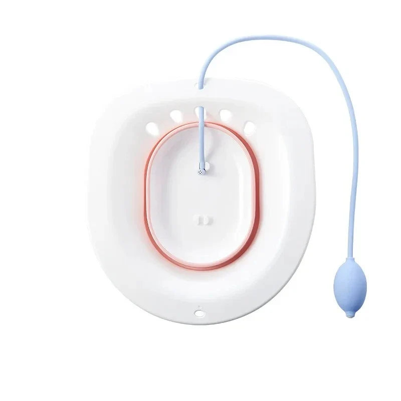 Portable Collapsible Sitz Bath with Flusher Hose | Postpartum Kit
