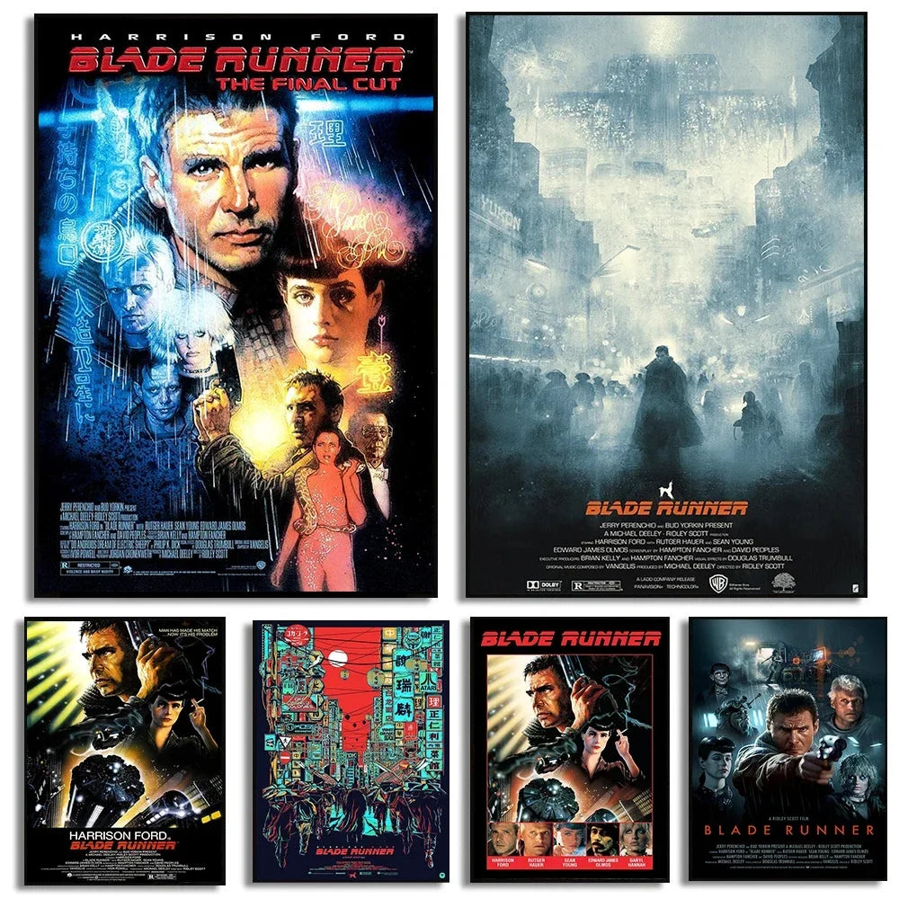 Blade Runner 1982 Vintage Movie Poster Canvas Wall Art Print