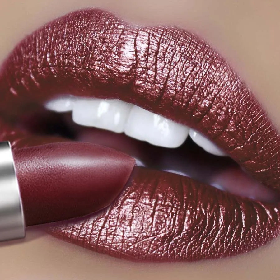 KAFURUX Red Metallic Glitter Lipstick – Waterproof Shimmer Lip Glaze