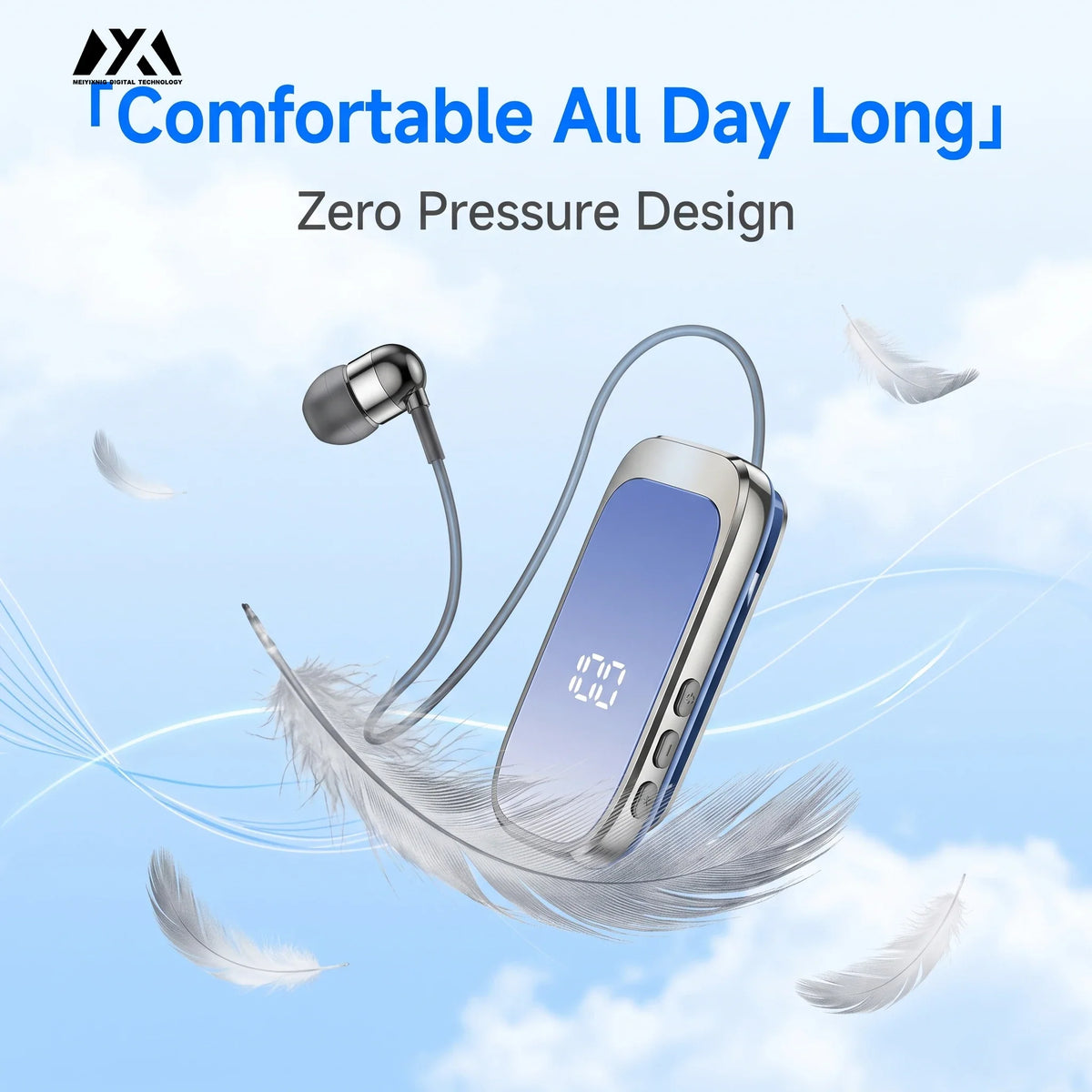 K20 Clip-On Bluetooth Earphone – Single Ear Wireless Headset