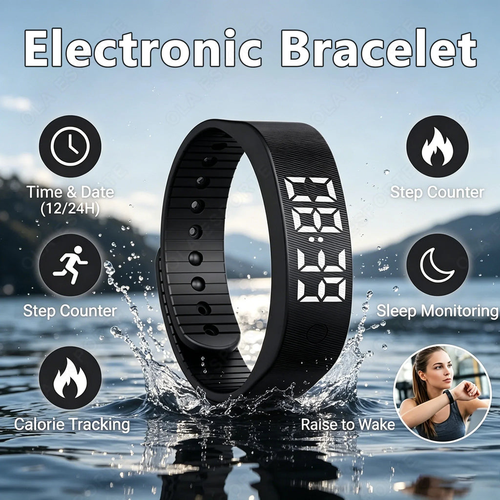 LED Digital Smart Wristbands Waterproof Clock Smartband Running
