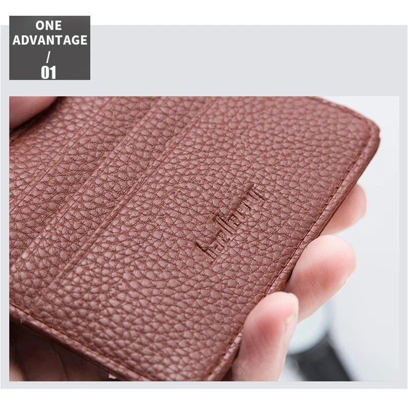 Women's Slim Minimalist Wallet – Large Capacity PU Leather