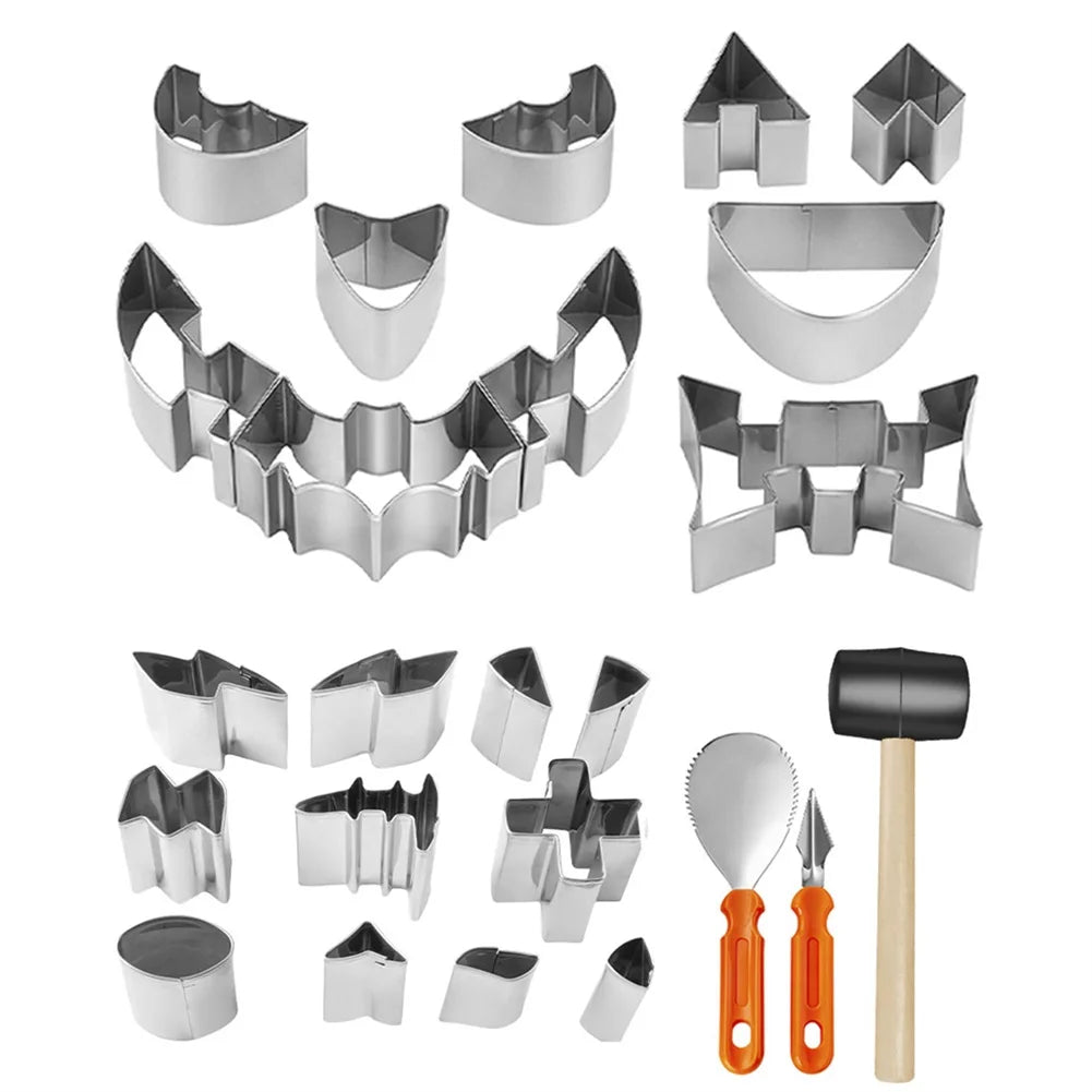 Halloween Pumpkin Carving Kit – Safe Stainless Steel Tools for Kids