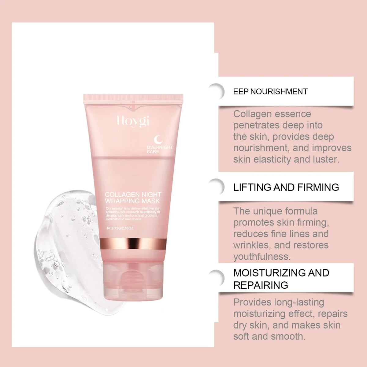 Collagen Overnight Peel-Off Face Mask – Hydrating & Firming