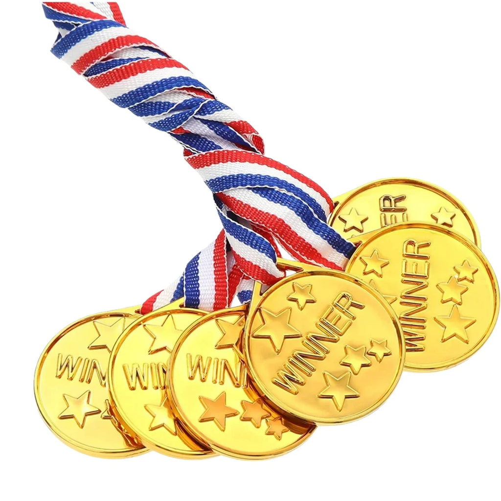 30-Pack Gold Kids Winner Medals – Party Favors & Sports Awards