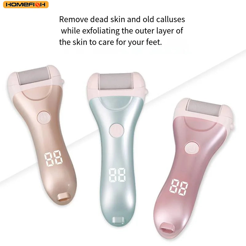 Electric Foot File Callus Remover – USB Rechargeable + 3 Heads