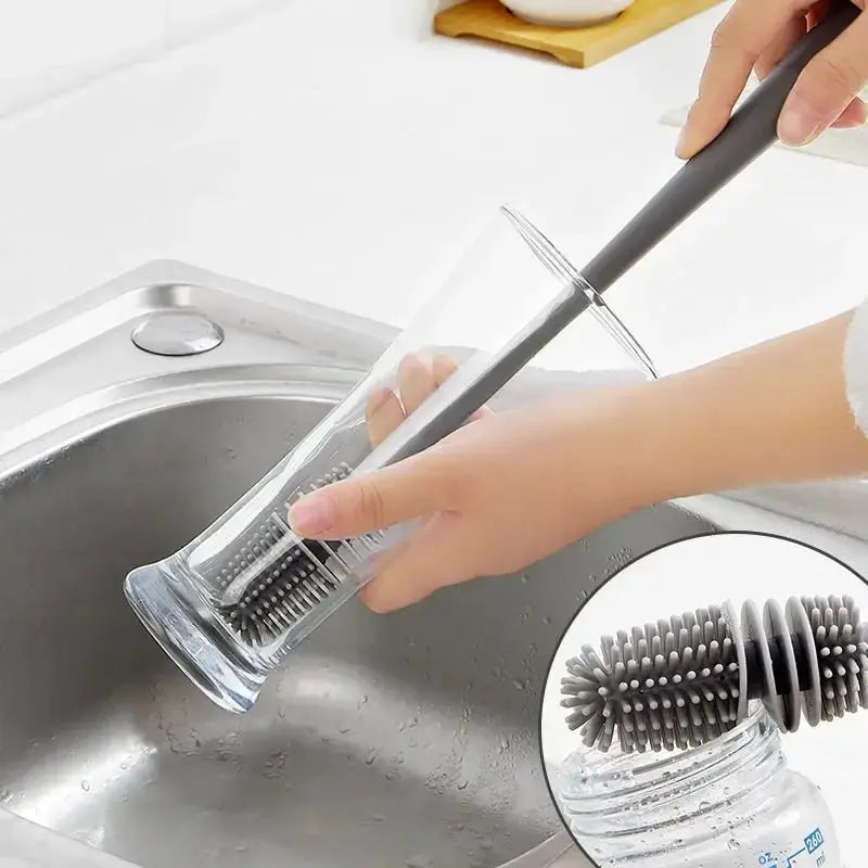 Long Handle Silicone Bottle Brush – Cup & Glass Cleaner