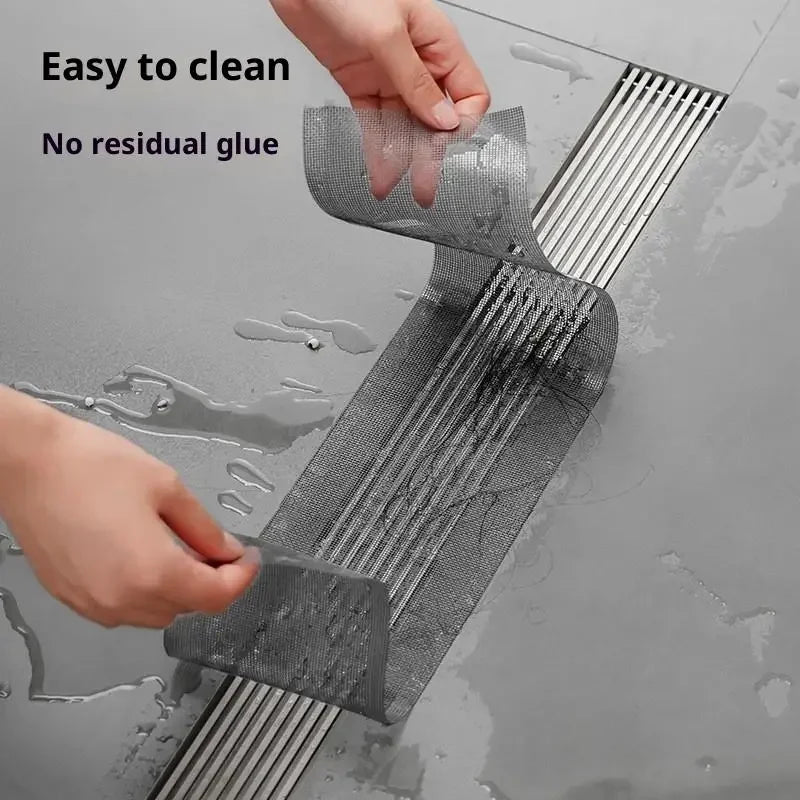 Self-adhesive Floor Drain Stickers Cutable Shower Hair Catcher