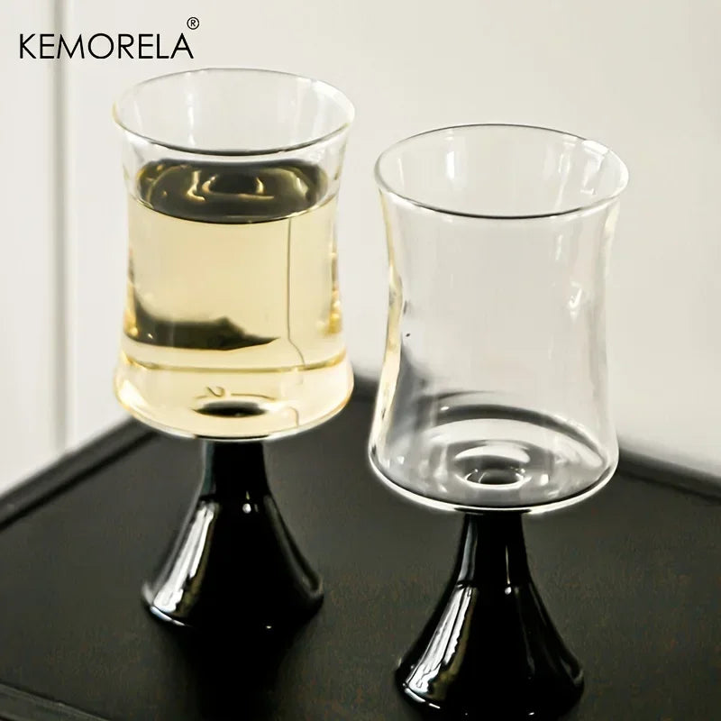 KEMORELA Champagne Glasses – Reusable Glass Goblets 1-2 Pack
