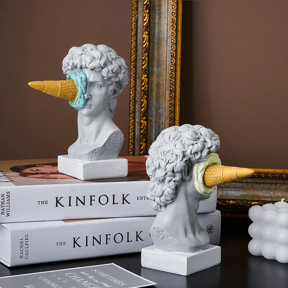 Nordic Ice Cream David Figurine | Resin Sculpture Home Decor