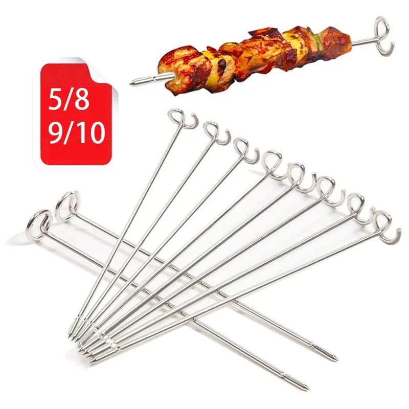 10 Multifunctional 304 Stainless Steel Barbecue Skewers Air Fryer