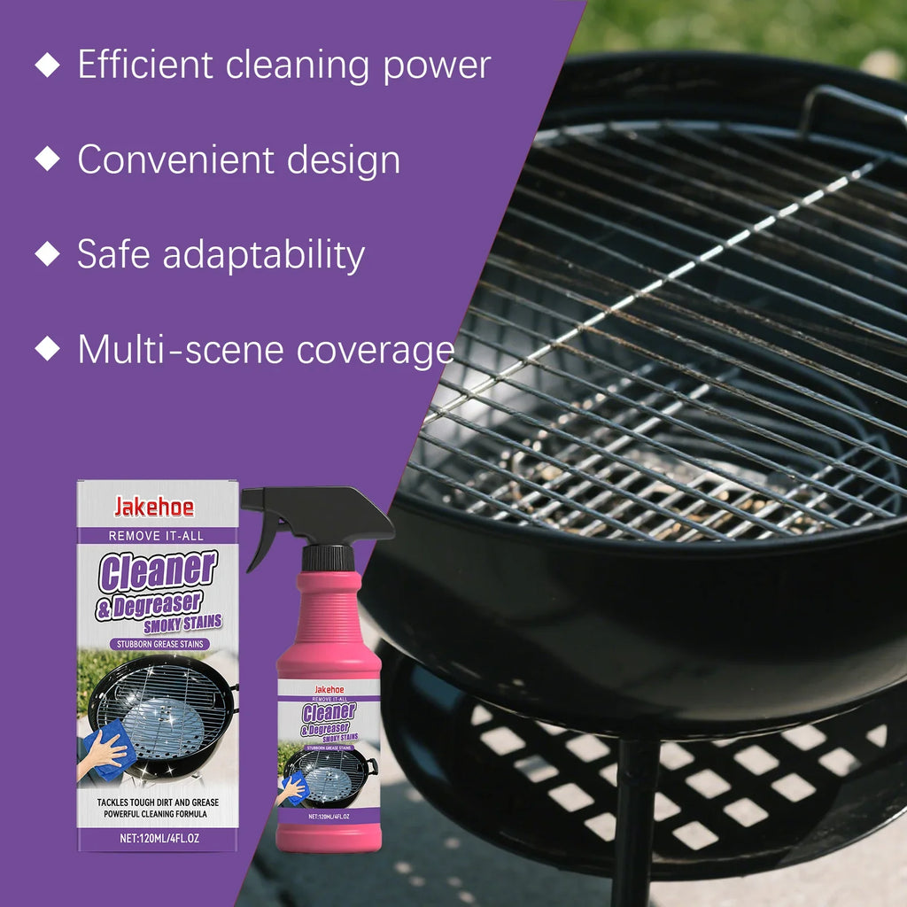 JAKEHOE 120ml BBQ Grill Cleaner Heavy Duty Degreaser Spray