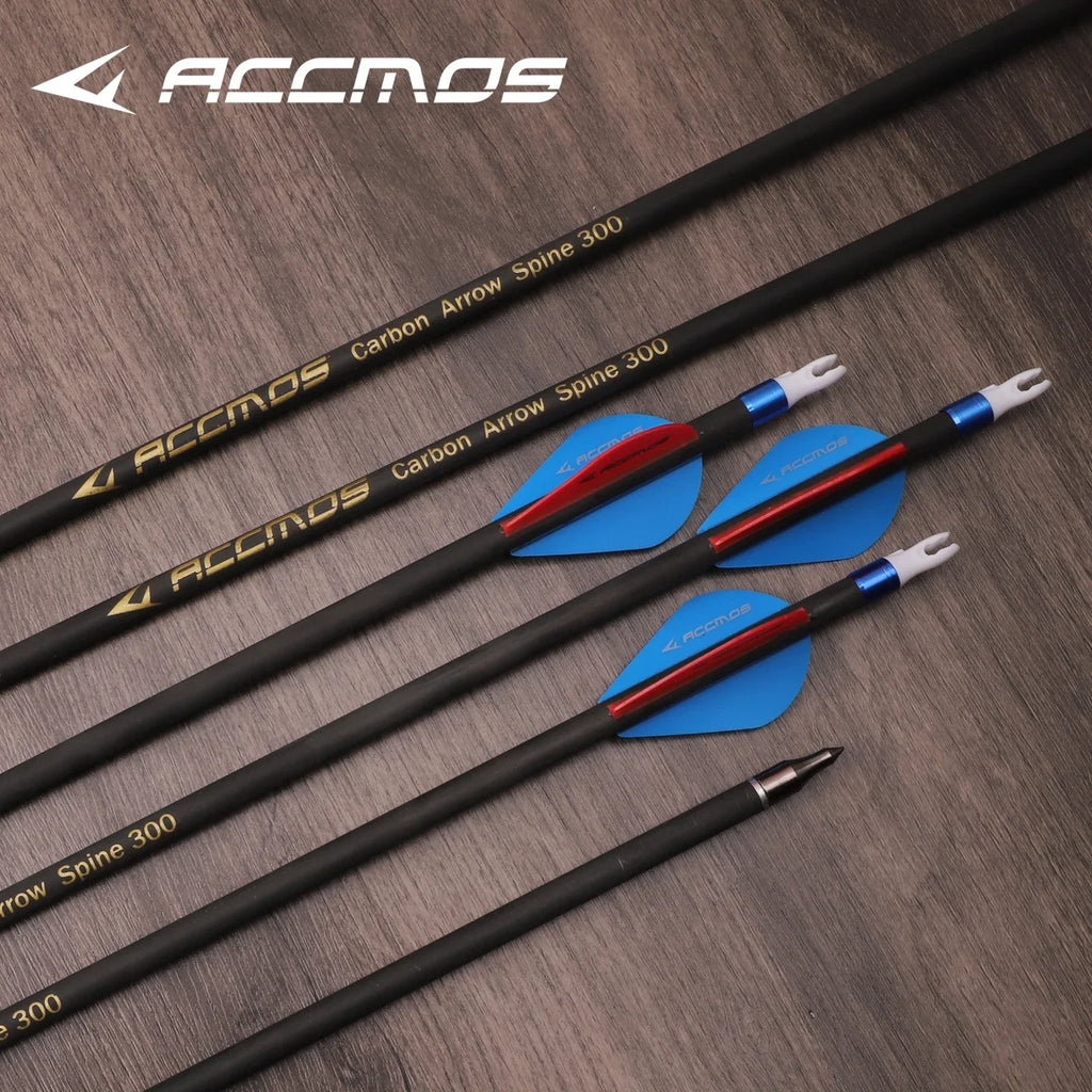 ACCMOS Arrow Pure Carbon Arrows ID4 2 6 Spine 300 1800 Rod Rubber